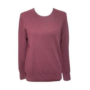 Naadam Sweater Size Medium Original 100% Cashmere Sweater Burgundy Red Crewneck